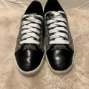 Michael Kors Black and Gray Monogram Sneakers